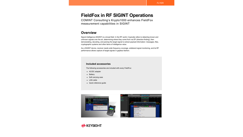 FieldFox in RF SIGINT Operations